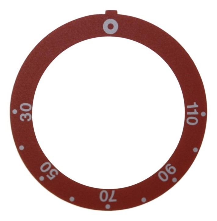 Symbol für Knebel 30-110°C Ø 59 mm rot/weiß