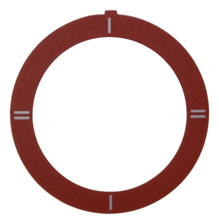 Symbol für Knebel  Schalter Ø 59 mm rot/weiß