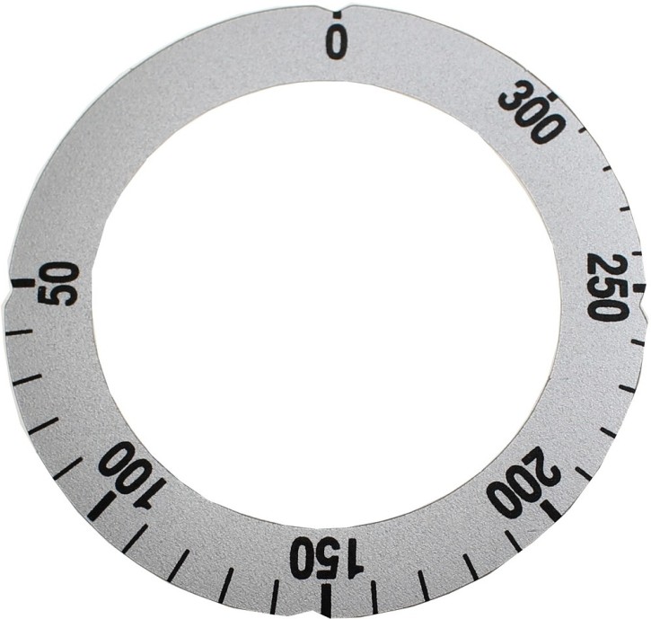 Symbol für Knebel 50-300°C Ø 63 mm silber/schwarz
