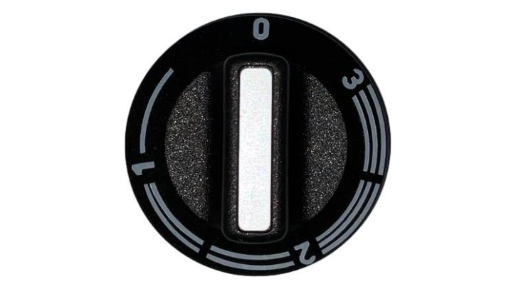 Knobs black 1-3 with tail and zero marking