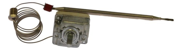 Thermostat with changeover contact 30-95° 1-pole