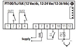 ICplus915 TCJ(TCK, PT100), 12-24Vac-dc